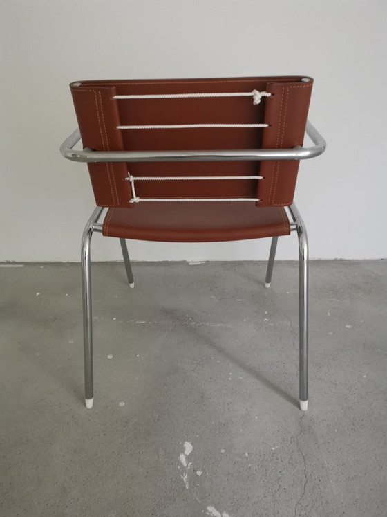 Pair of TBA chairs by Christophe Gevers - re-edition by BE-Classics – Dining chairs, Metal, Leather (photo 5 of 16)