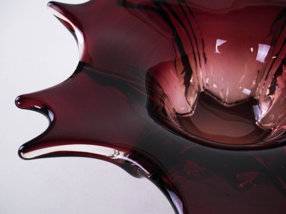 Image 1 of Plat en verre, design italien, années 1970, fabriqué en Italie