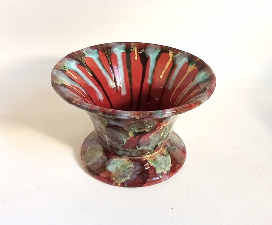 Image 1 of Cuenco de cerámica multicolor 60s Ø 26,7 cm