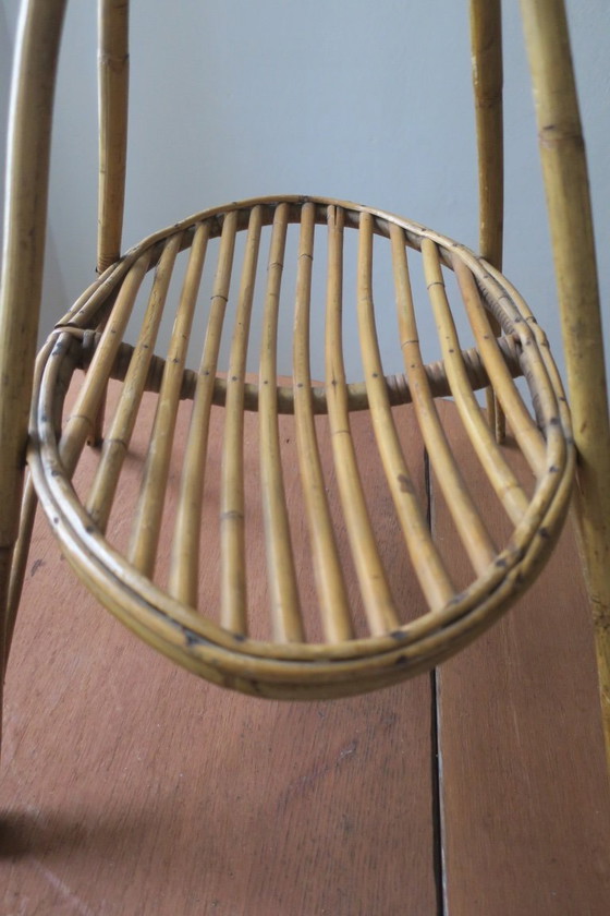 Image 1 of Hand-Crafted Mid Century Magazine Rack in Bamboo, 1960s