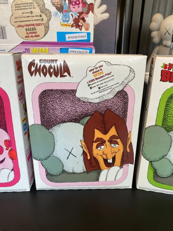 Image 1 of Kaws Monsters Cereal Pack of 4 boxes with their packaging 2023