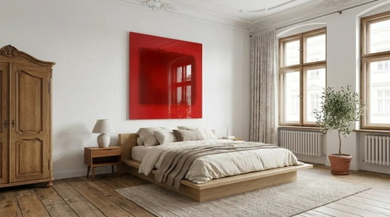 XXL Ausführung - exklusive Farbfeldmalerei abstrakt Rotwein Farben auf 5 mm Acrylglas 140x140 cm – Kunstdrucke (photo 5 of 9)