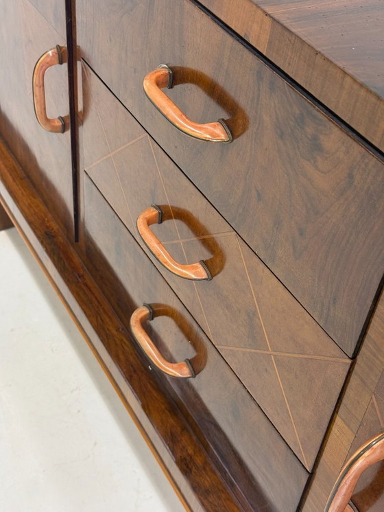 Image 1 of Italian walnut Art Deco / Art Nouveau sideboard