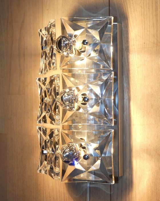 Image 1 of Lámpara de pared Kinkeldey Space Age con 6 cristales UK1aEb