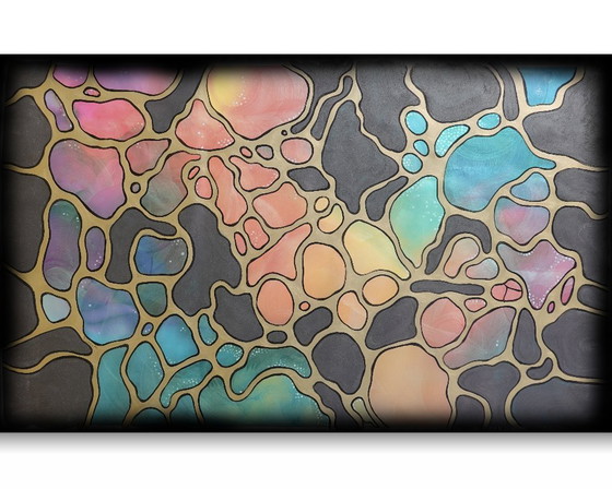 Image 1 of Abstractie A1421 - Parel Abstract Schilderij XXL