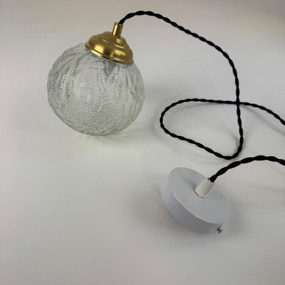 Image 1 of LOTTO DI 3 PENDENTI IN VETRO ROTONDI VINTAGE