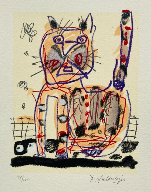 Kees Salentijn - Gato serigráfico