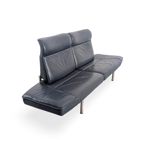Image 1 of Divano Midcentury De Sede Ds 450 in pelle nero e blu