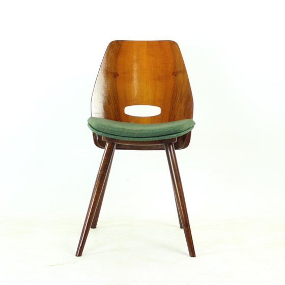 Pair Of Lollipop Chairs By František Jirák For Tatra Nábytok, Czechoslovakia, 1960s – Dining chairs, Textile (photo 3 of 16)