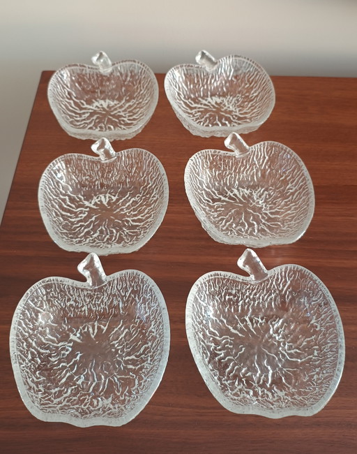 Plateau à pommes en verre CoVetro italien vintage | 1970