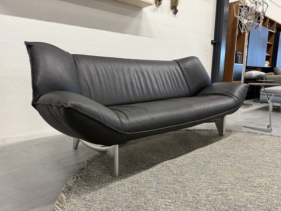 Image 1 of Leolux Tango sofá 3 plazas Piel negra