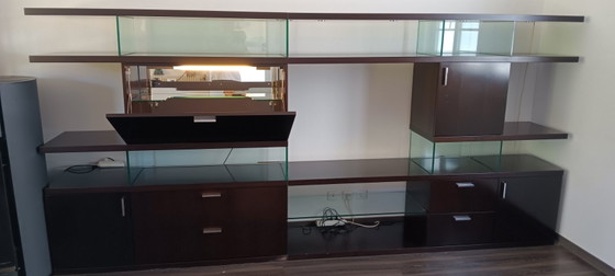EUREKA Wall Bookcase By Designer Luigi GORGONI For ROCHE BOBOIS – Shelving unit, Wood, Glass (photo 2 of 5)