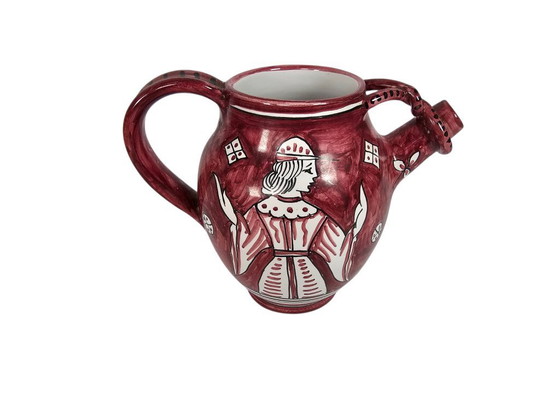 Image 1 of Deruta Mateucci - cranberry red - hand-painted - Italy - 1960s