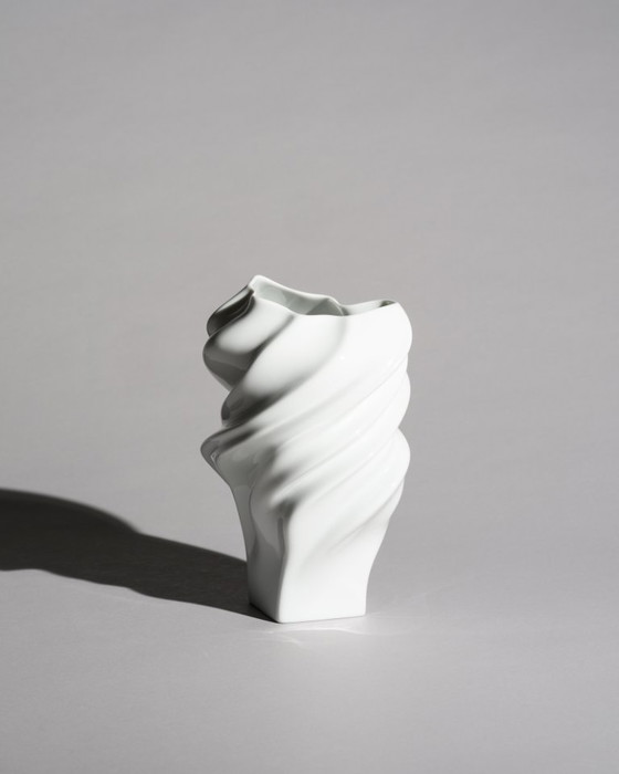 Image 1 of Rosenthal Porcelain Vase Duo “Debut” by Michael Boehm & “Squall” by Cédric Ragot