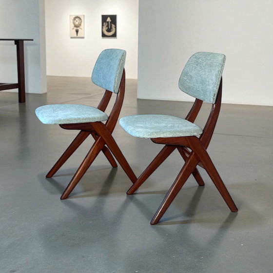 Image 1 of Sedia a forbice vintage Louis van Teeffelen