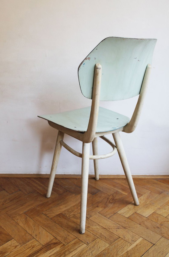 Set di 6 sedie da pranzo TON | Finitura originale color pastello | 1964 – Wood (photo 28 of 46)