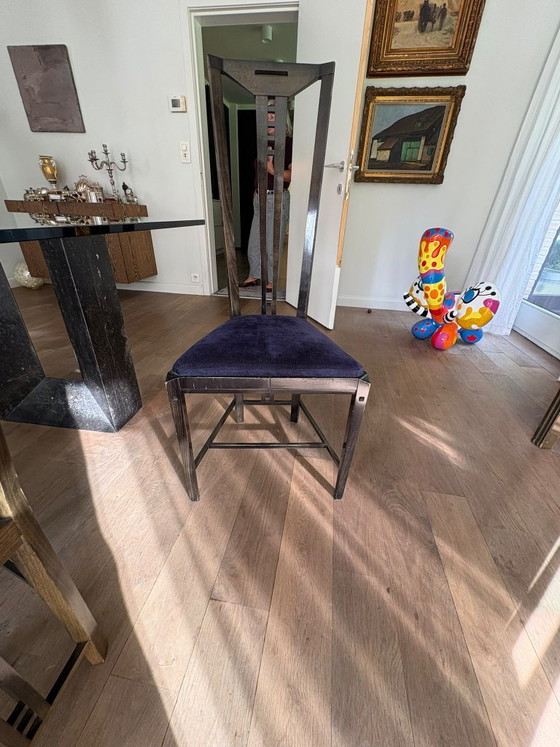 Table en Verre avec Base en Granit + 6 Chaises de Salle à Manger Giorgetti – Salles à manger complètes, Glass (photo 5 of 5)
