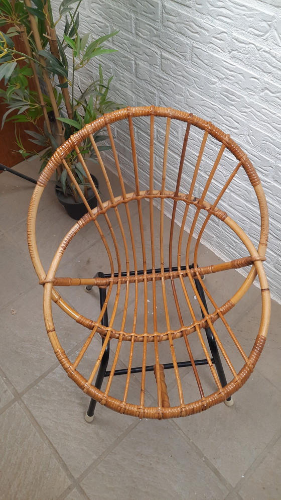 Image 1 of Poltrona vintage in rattan Rohe Noordwolde