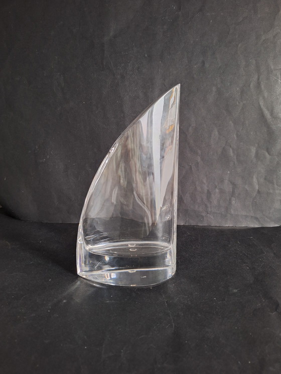 Image 1 of Collevilca Italy crystal vase type "La Vela". Design Ambrogio Pozzi 1990.