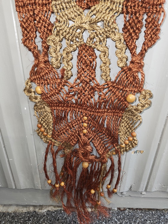 Image 1 of Beautiful Original Vintage Macramé Wall Hanging – 1970s – Boho Chic