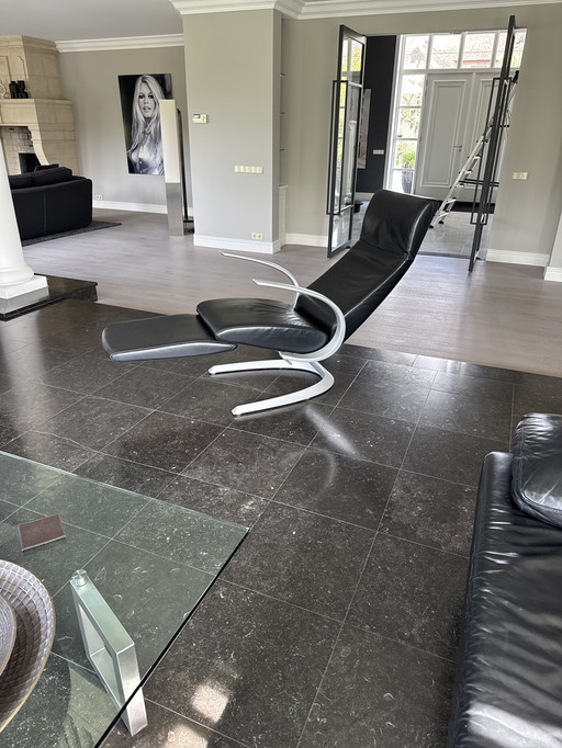 Poltrona relax in pelle di vitello Rolf Benz