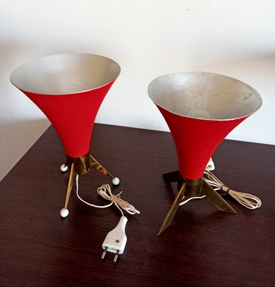 Image 1 of Pair of Space Age Sputnik lamps