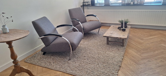Gelderland 5470 Design Jan Des Bouvrie Come Nuovo 2x – Poltrone, Chrome (photo 2 of 7)