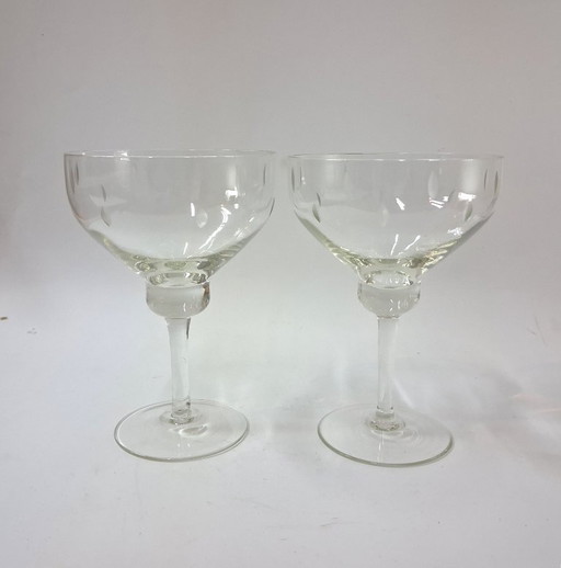 Coppia di bicchieri da coupé vintage