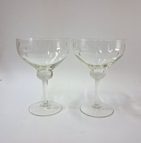 Image 1 of Vintage Pair of Coupe Glasses
