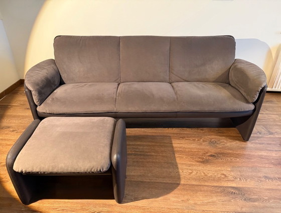 Leolux Bora Bora 3-seater sofa with ottoman – 3-5 seaters, Leather (photo 3 of 6)