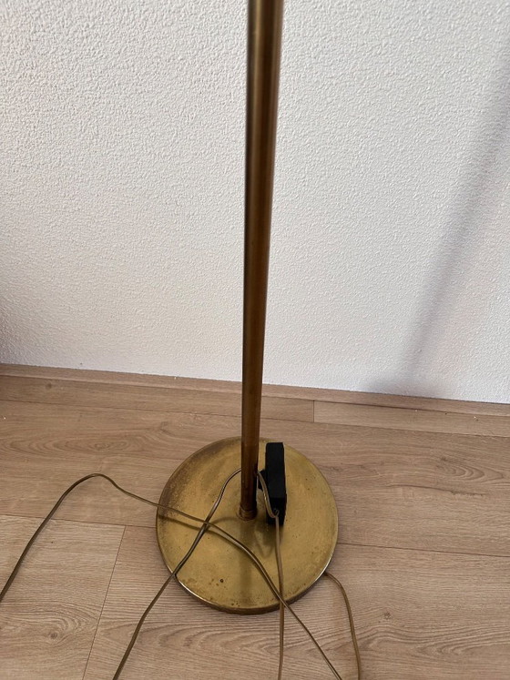 Image 1 of Vintage brass banker's floor lamp