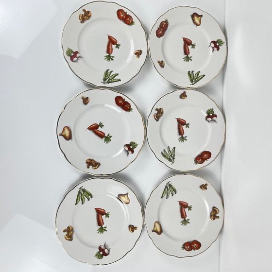 Image 1 of Set di piatti da dessert Lunéville "Le Potager" da 6 KG, anni 1950/70