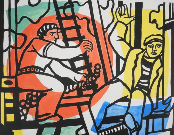 Fernand Leger : Les Constructeurs, Lithographie Signée – Lithographies et sérigraphies, Paper (photo 9 of 9)