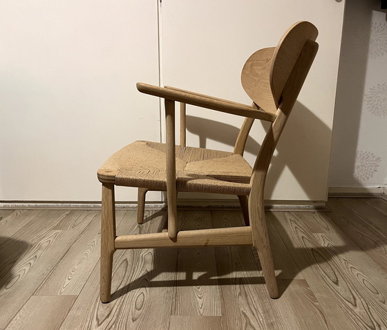 Image 1 of 1x Carl Hansen Ch22 Fauteuil Par Hans Wegner