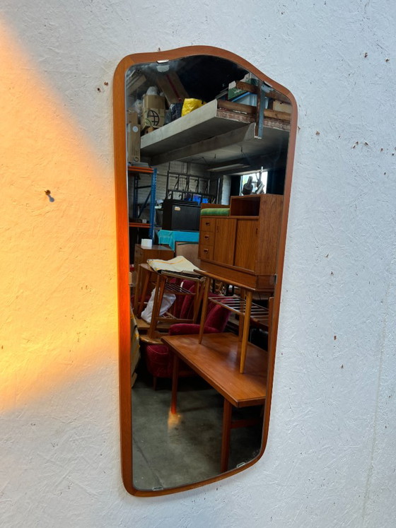 Vintage Rectangular Mirror, Teak, Sweden 1960s – Wood, Glass (photo 10 of 12)