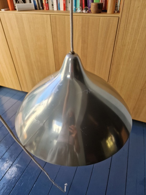 2 Lampade a sospensione Design Vintage Lisa Johansson-Pape – Stockman-orno, Silver (photo 7 of 10)