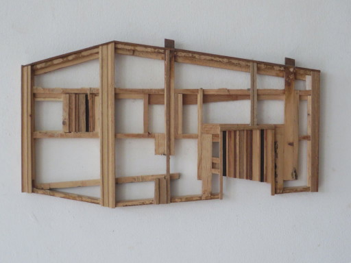Eric van Solm - 'Terminal 2.0' – beeldhouwkunst, Wood