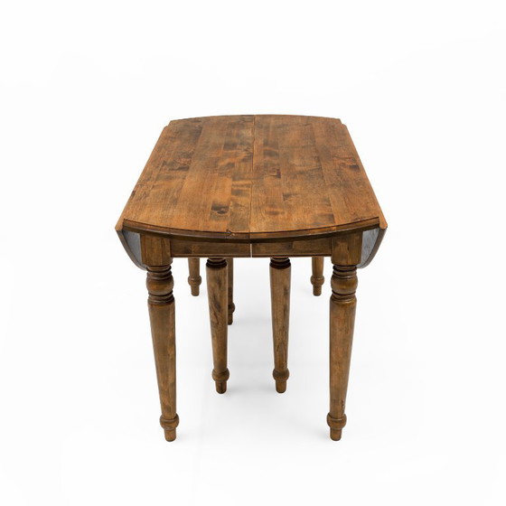 19e-eeuwse Toscaanse iepenhouten uitschuifbare ronde eettafel met vijf bladen – Wood (photo 8 of 13)