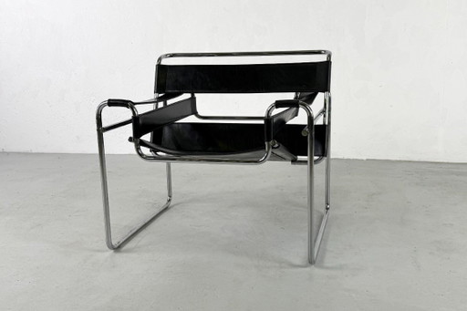 Wassily Fauteuil van Marcel Breuer voor Gavina - 1960 – Chrome, Leather