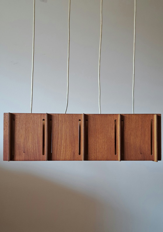 Image 1 of Plafonnier scandinave en teck, années 1960 - Mid Century Modern