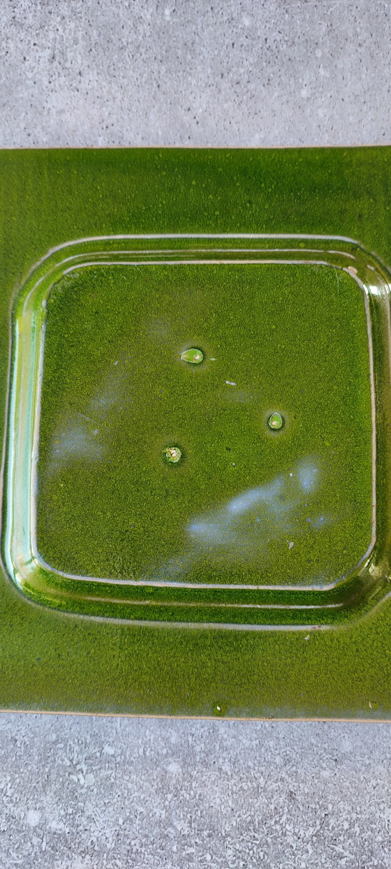 Image 1 of Vintage enamelled ceramic pocket emptier signed, 60s/70s