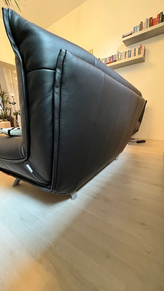 Image 1 of Rolf Benz design sofa bmp leather black 2-seater