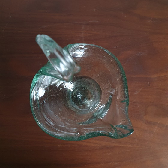 Image 1 of Glass Swan From The 1980s Green Glass