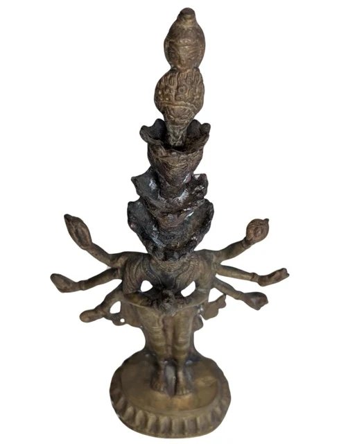 Vuurvergulde bronzen Avalokiteshvara – Tibet, 18e–19e eeuw – Beeldhouwkunst (photo 9 of 12)