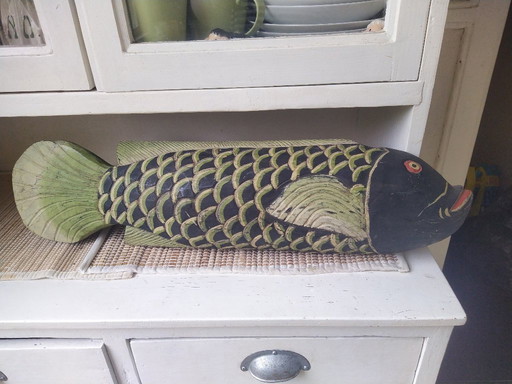 Poisson décoratif en bois