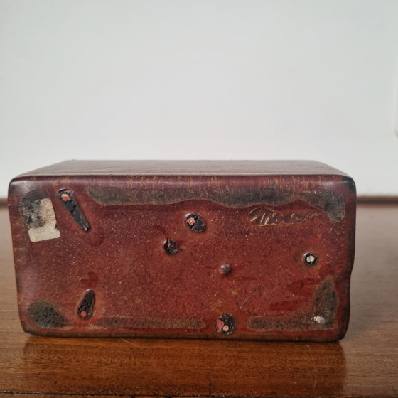 Image 1 of Vase bloc Mobach, grès, émail mixte, années 1960