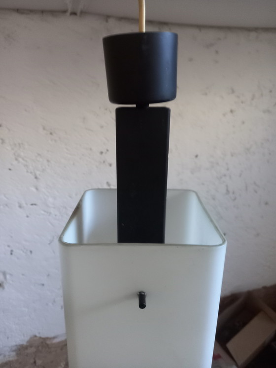 Image 1 of Opaalglazen kroonluchter uit de jaren 60, gemaakt door Stilux 