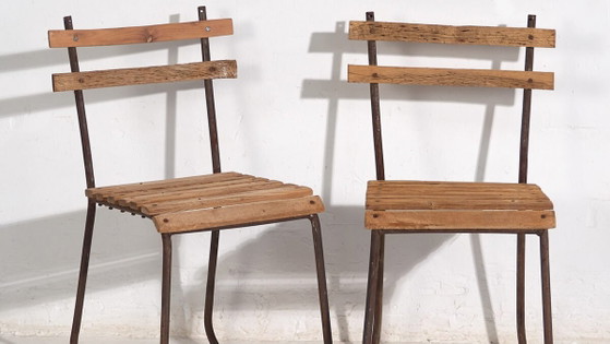 Sillas de jardín antiguas (c.1920). Juego de 2 piezas #2 – Iron, Rustic (photo 3 of 40)