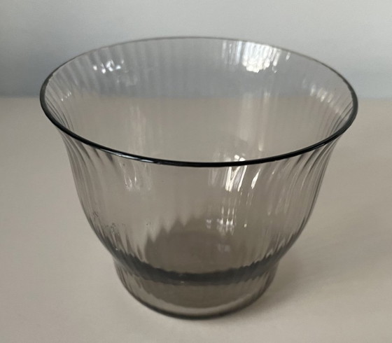 Image 1 of Quattro bicchieri da acqua fumé soffiati a mano in stile Art Déco