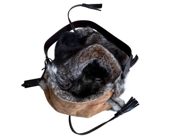 Dolce & Gabbana Double-Sided Genuine Leather and Fur Bag – Crossbody bags, Suede (photo 2 of 5)